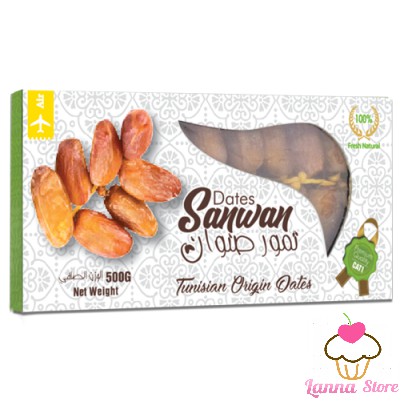 [HÀNG AIR] Chà Là Nguyên Cành Sấy Dẻo Dates Sanwan Tusnisia hộp 500g