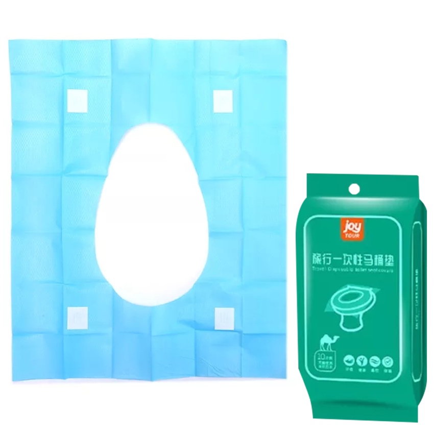 Set 10 Miếng Lót Bồn Cầu Dùng Một Lần Chống Thấm Nước Tiện Lợi Khi Đi Du Lịch