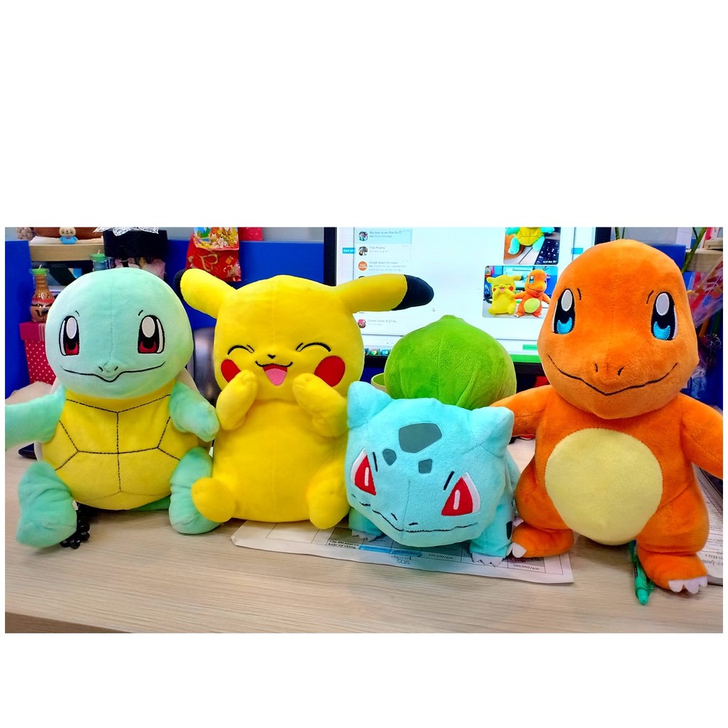 Gấu Bông Bộ 4 Pokemon size 25cm