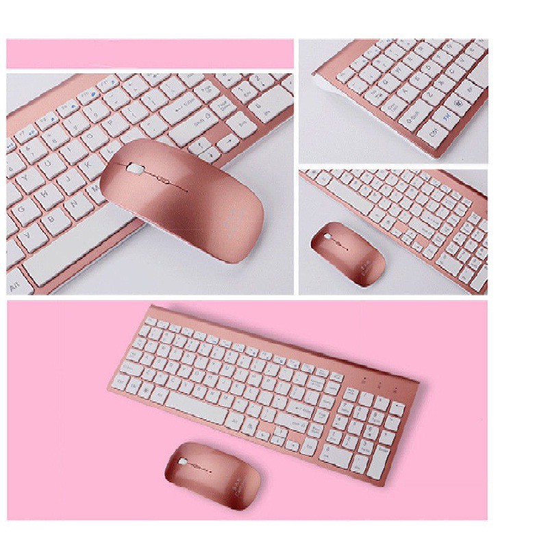 Bộ Bàn Phím, Chuột Không Dây 2.4GHz Ultra-Thin D6U4 - Bộ Bàn Phím Chuột Không