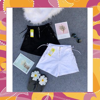 🌷 15q38b1 quần sọt kaki xỏ dây phối dây kéo khóa tròn cực ngầu , 3 size sml