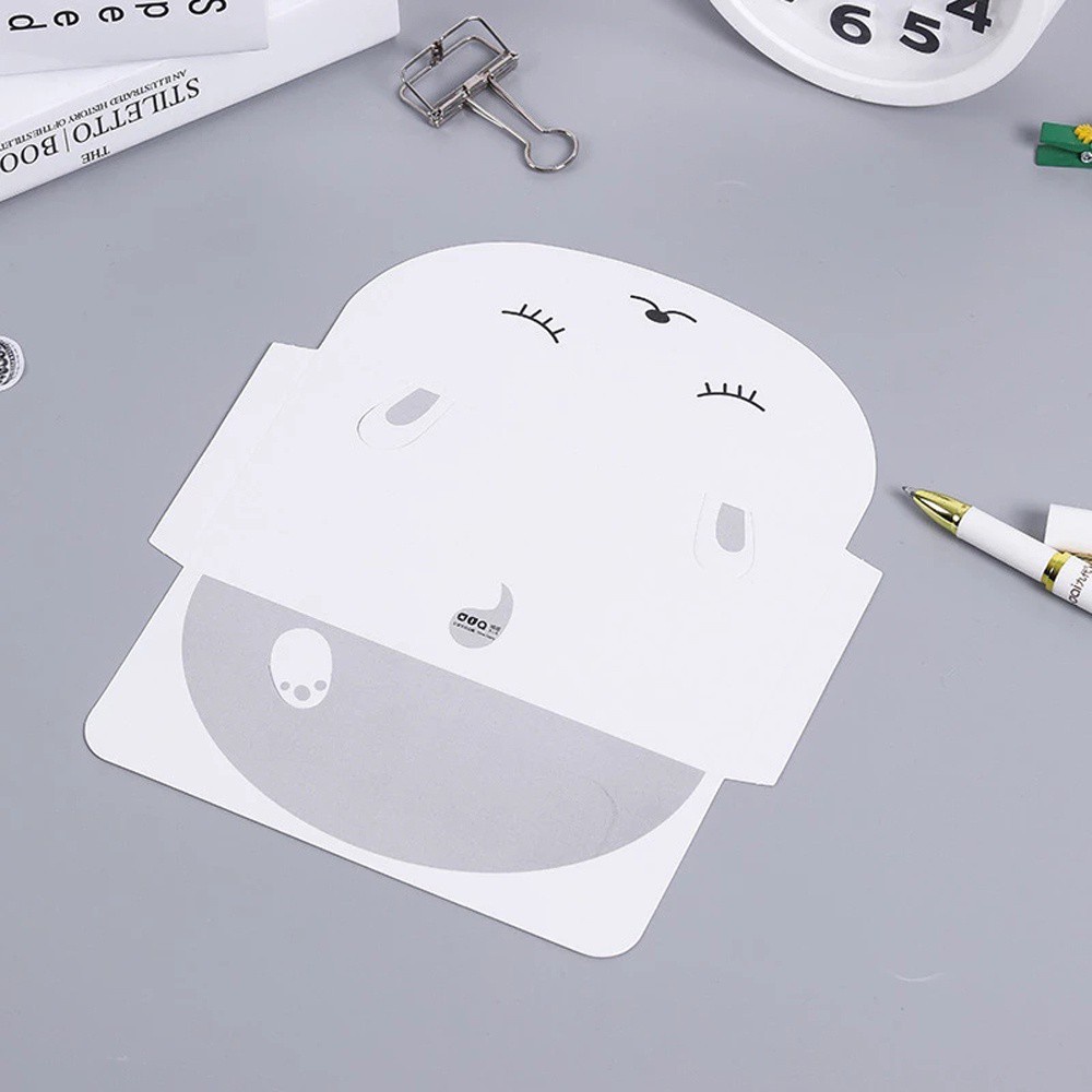 Set 81 Bì Thư Giấy Hình Gấu Trúc Dễ Thương Thẻ