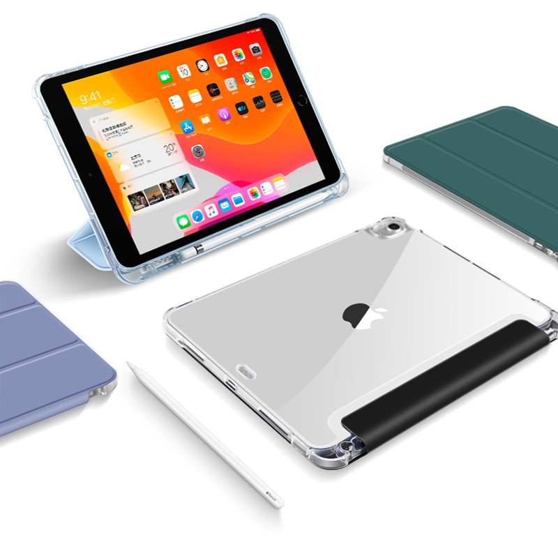 Bao da máy tính bảng có ngăn đựng bút cho iPad Mini5 Mini4 8Gen 7Gen 10.2 Pro10.5 Pro11 Air 4 3 2 1 iPad 6th 5th 9.7