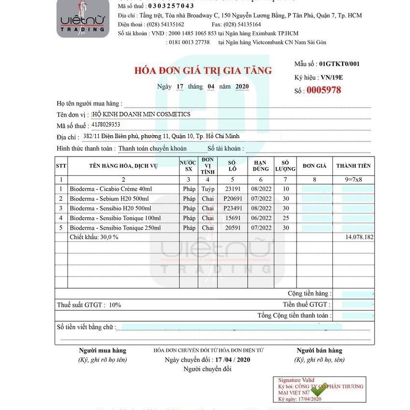 Bioderma - Nước Tẩy Trang Bioderma Dành Cho Da Dầu &amp; Hỗn Hợp Sébium H2O