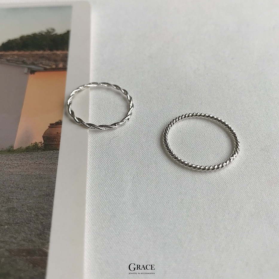 Nhẫn bạc Grace - Swirling