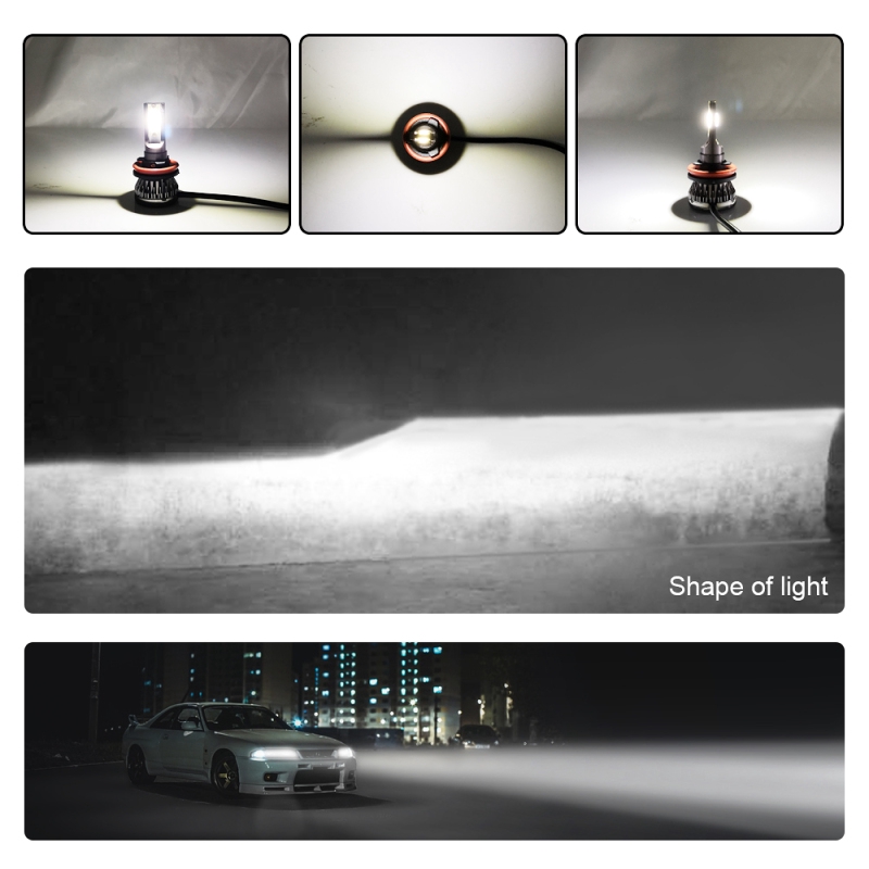 Set 2 bóng đèn LED NovSight Fog Lamp H4 H1 H7 H11 9012 72W 6000K 9000Lm cho xe hơi