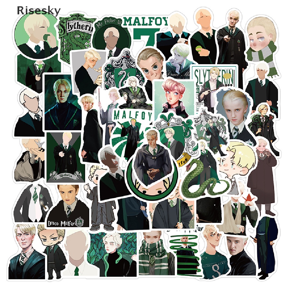 Bộ 50 miếng dán Draco Malfoy pvc vinyl trang trí đàn guitar / laptop / ván trượt