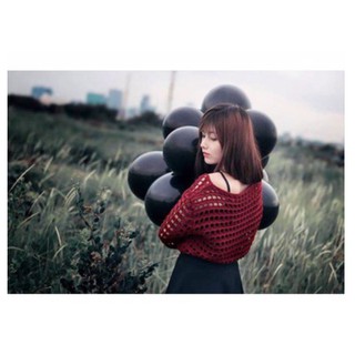 Set 50 cái bong bóng màu đen