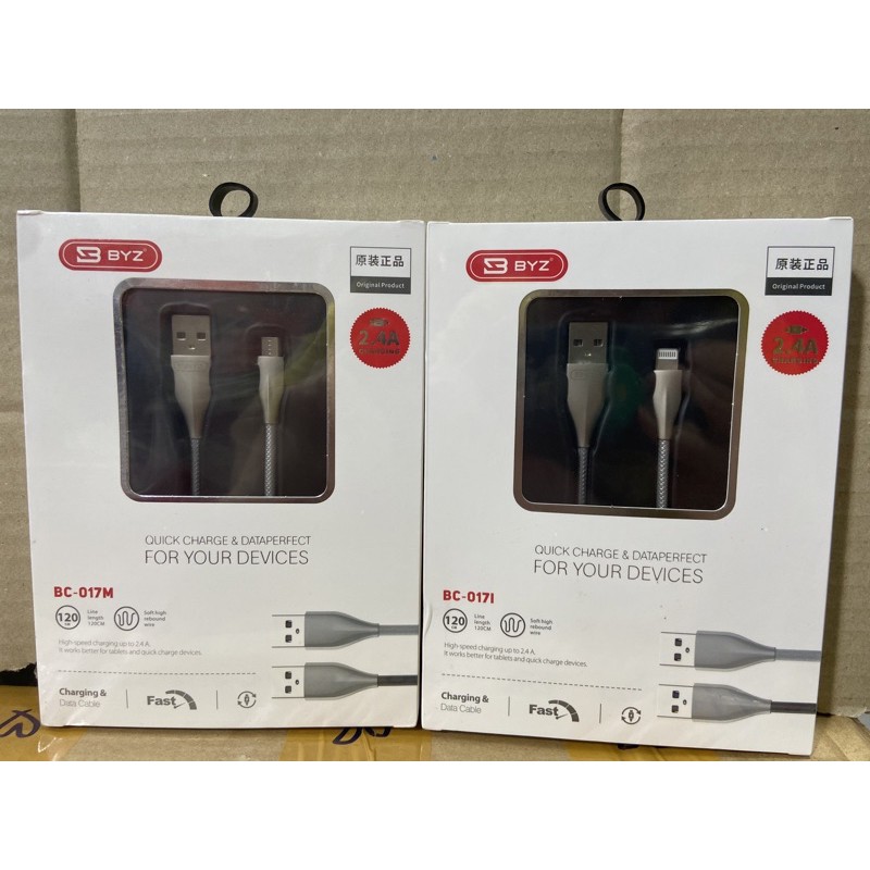 [Bảo hành 24 tháng] Cáp sạc BYZ  1.2m Iphone Android - sạc nhanh, tiện lợi, mẫu mã đẹp
