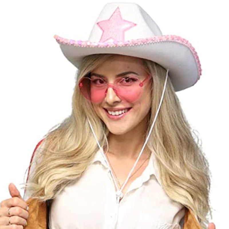 Mũ Chống Nắng Đính Kim Sa Hình Ngôi Sao Lấp Lánh Phong Cách Phương Tây