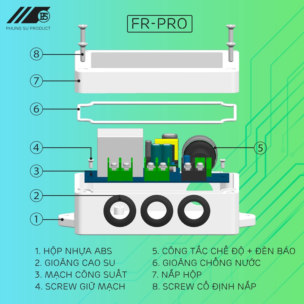 [CHÍNH HÃNG]Bộ Chuyển nguồn cho phao điện 220v sang 12v, Bộ điều khiển Phao điện AN TOÀN, phao điện bồn nước( BH: 1 năm)