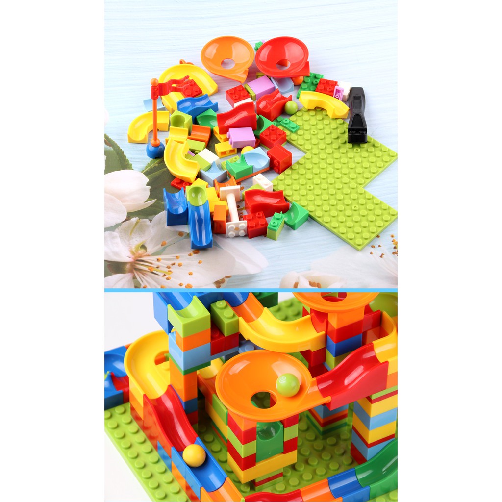 Đồ Chơi Lego Xếp Hình Lắp Ráp 168 Chi Tiết Hình Tháp Có Bi Lăn Giúp Bé Phát Triển Trí Tuệ, Thỏa Sức Sáng Tạo