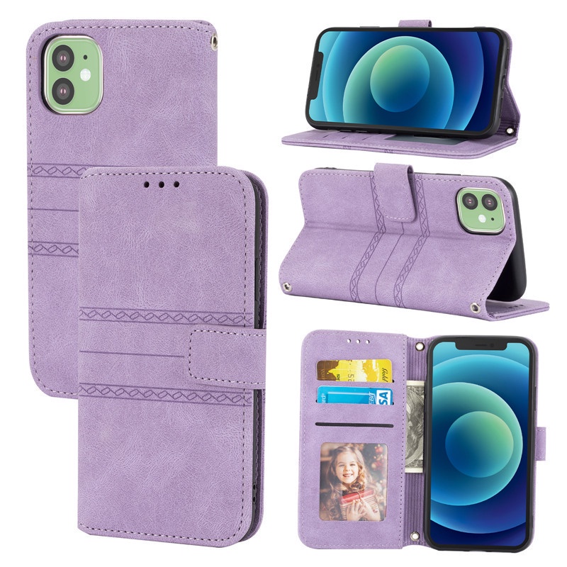 Bao da điện thoại kiểu ví lật có ngăn đựng thẻ màu đỏ thời trang cho iPhone 11 Pro XS Max XR X SE 2020 8 7 6 6s Plus