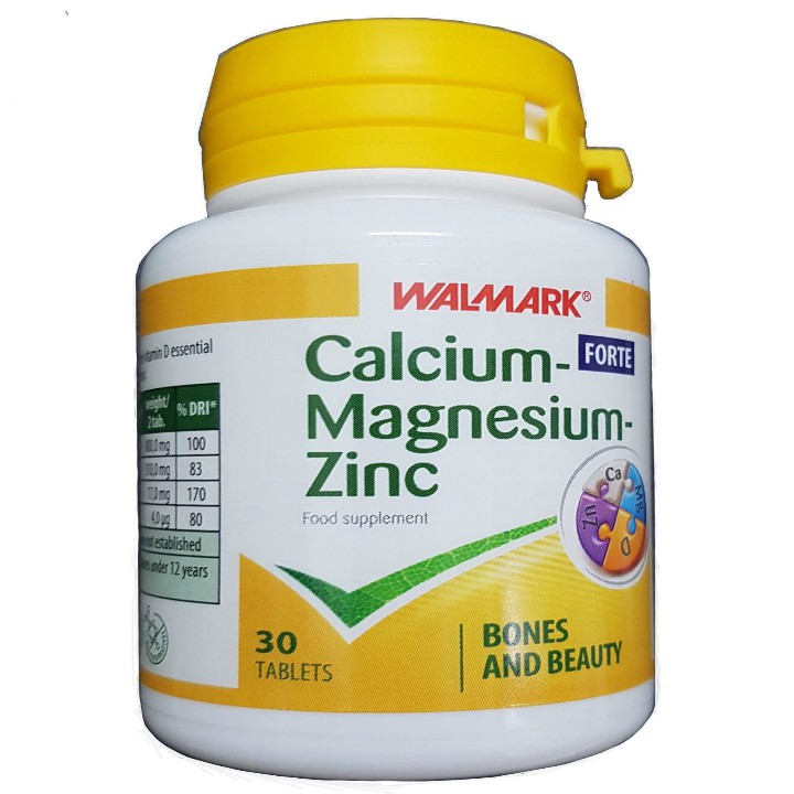 Viên Uống Bổ Sung Canxi Calcium Magnesium Zinc Forte ( Ca, Mg,Zn, D) Cộng Hòa Séc