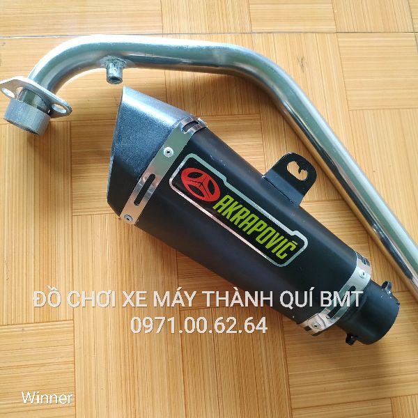 Pô độ Akrapovic Winner kèm cổ inox - Pô độ Winner full cổ pô