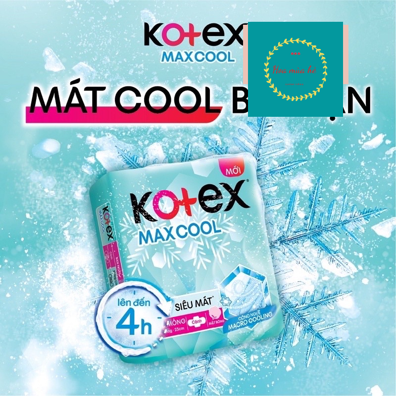 lẻ 1 gói băng vệ sinh kotex max cool có cánh 8 miếng
