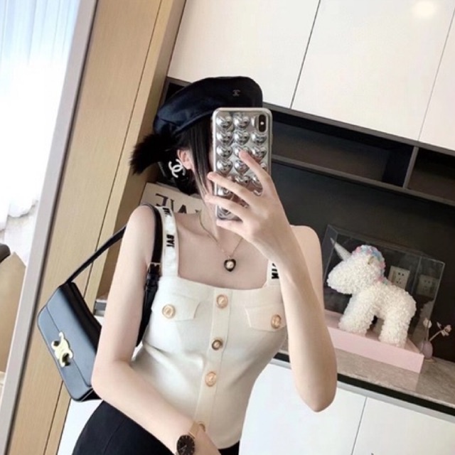 Áo len/ áo 2 dây sexy vải len hot girl co giãn, mẫu mới nhất năm 2022