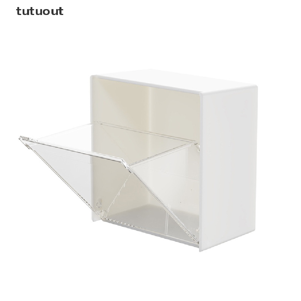 Hộp Nhựa Đựng Bông Tẩy Trang Gắn Tường Tiện Lợi