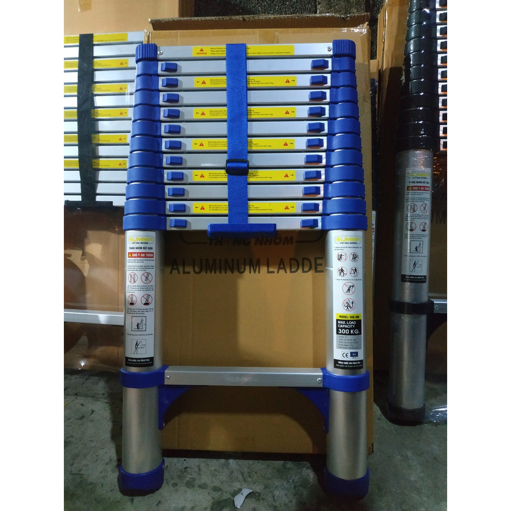 Thang nhôm rút đơn xếp gọn Sumika SKB320,SKB380,SKB440   bảo hành 2 năm, thang thợ điện