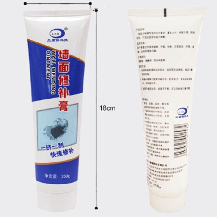 keo vá tường ,vá vết nứt lỗ thủng nhà cửa màu trắng