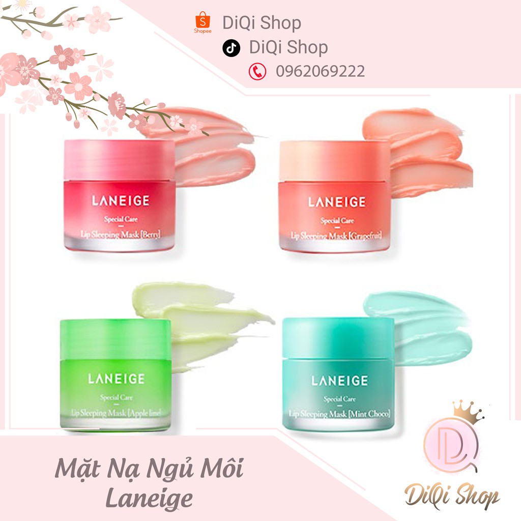 Mặt Nạ Ngủ Dưỡng Môi Nhà Lannneeeeigggeee, Ngủ Dưỡng Môi Full 4 Màu Tại DiQiShop