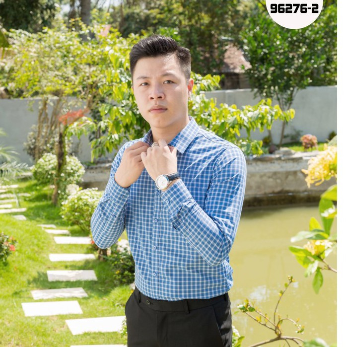 Áo sơ mi nam dài tay công sở LDL, 100% cotton, với  thiết kế đơn giản lịch sự và sang trọng | BigBuy360 - bigbuy360.vn