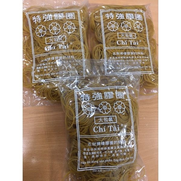Dây thun Chí Tài cột đồ, cột tiền, gói hàng size lớn 500gr