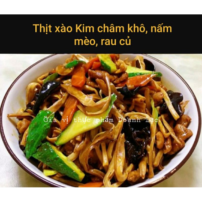 Hoa Kim Châm sấy khô  Loại ngon. Làm vịt quay, món chay -->
