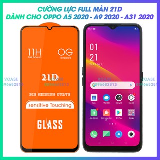 Kính Cường Lực 21D Siêu Bền Dành Cho Oppo A5 2020 / A9 2020 / A31 2020