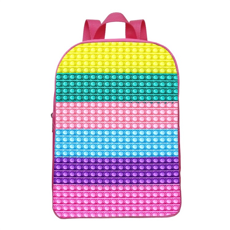 Ba lô học sinh in hình cầu vồng dễ thương