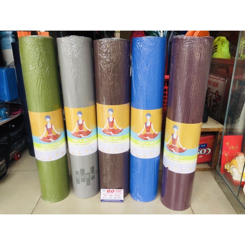 Thảm Tập Yoga PVC ( tặng kèm túi đựng thảm)