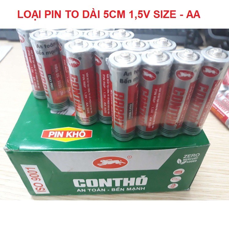 Vỉ 4 Viên Pin Con Thỏ - Pin Tiểu Loại To AA Và Loại Nhỏ AAA Dùng Cho Đồ Chơi Trẻ Em - Thiết Bị Điện Tử Game