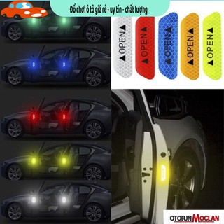 Bộ decal 4 miếng open dán cánh cửa xe cảnh báo va chạm