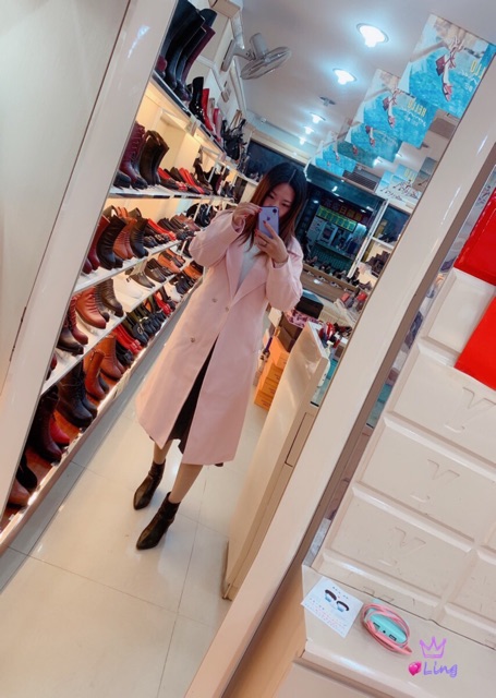 Áo dạ dáng dài nữ phong cách hàn quốc hàng QCXK