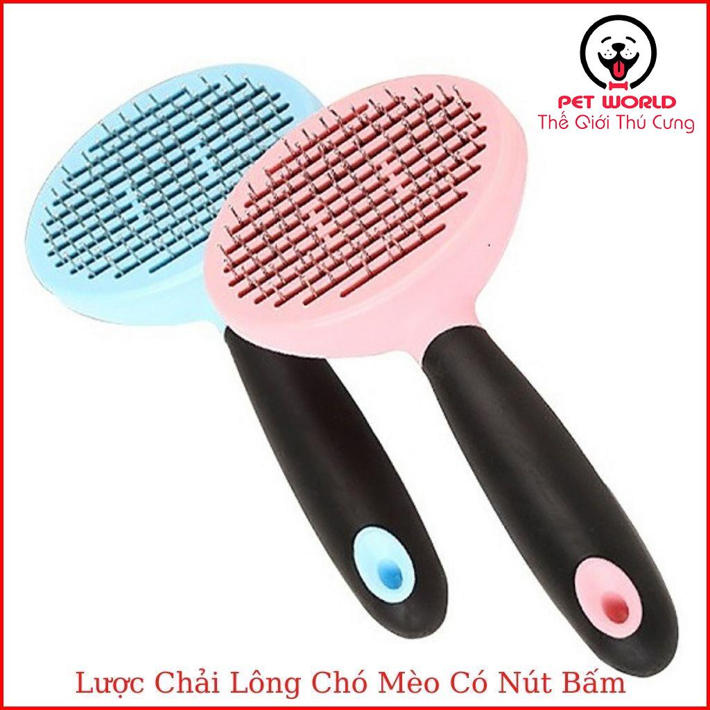 Lược đẩy lông tự động dùng chăm sóc thú cưng chó mèo
