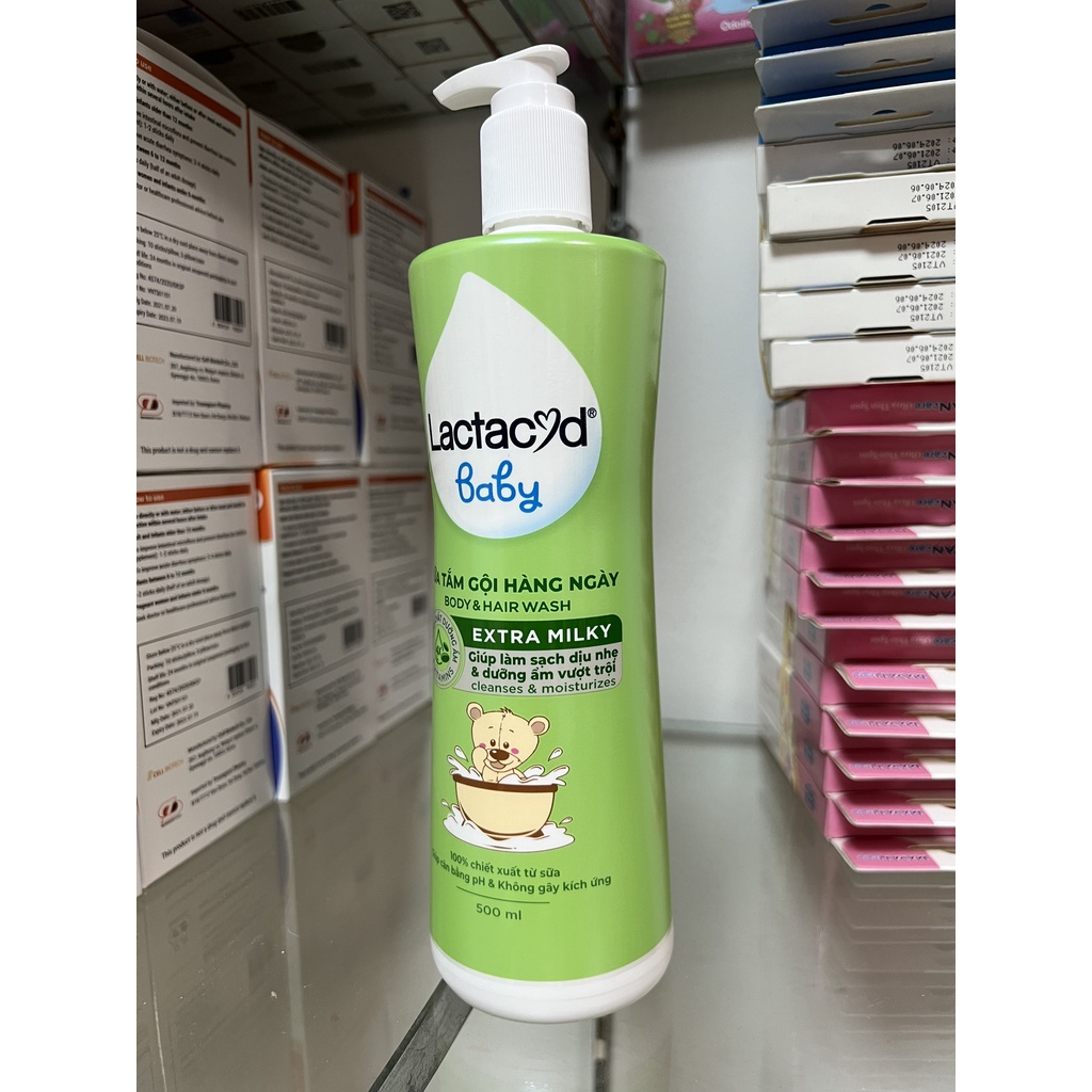 Lactacyd Milky 500ml Loại Có Vòi Thuận Tiện Sử Dụng.Sữa Tắm Gội Cho Trẻ Từ Sơ Sinh
