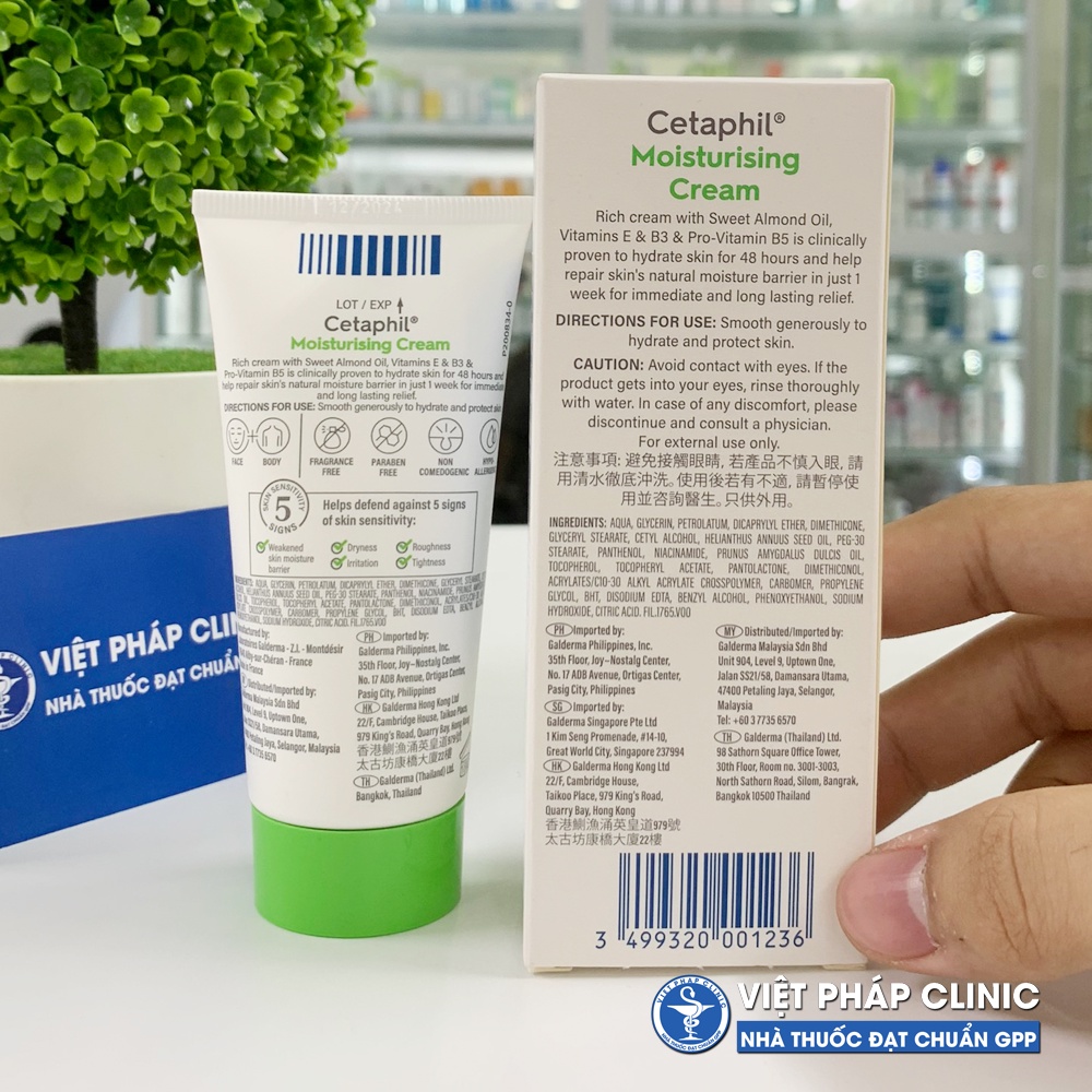 Kem Dưỡng Ẩm Cetaphil Làm Mềm Da Cho Mặt Và Toàn Thân Face & Body Moisturizing Cream 50g