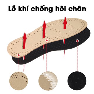 Lót Giày Nam Chống Hôi Chân - Da Bò Cao Cấp