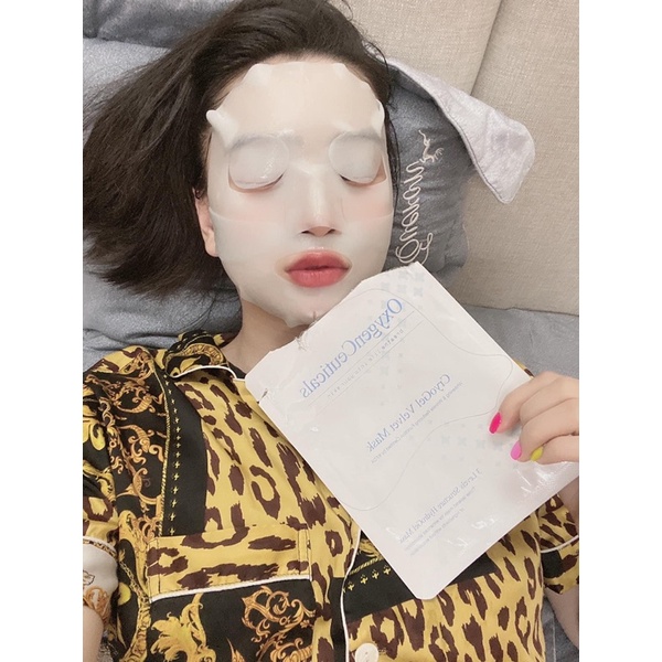 Mặt Nạ Mát Lạnh Làm Trắng &amp; Dưỡng Ẩm Sâu Cho Da Treament - Oxygen Ceuticals Cryogel Velvet Mask