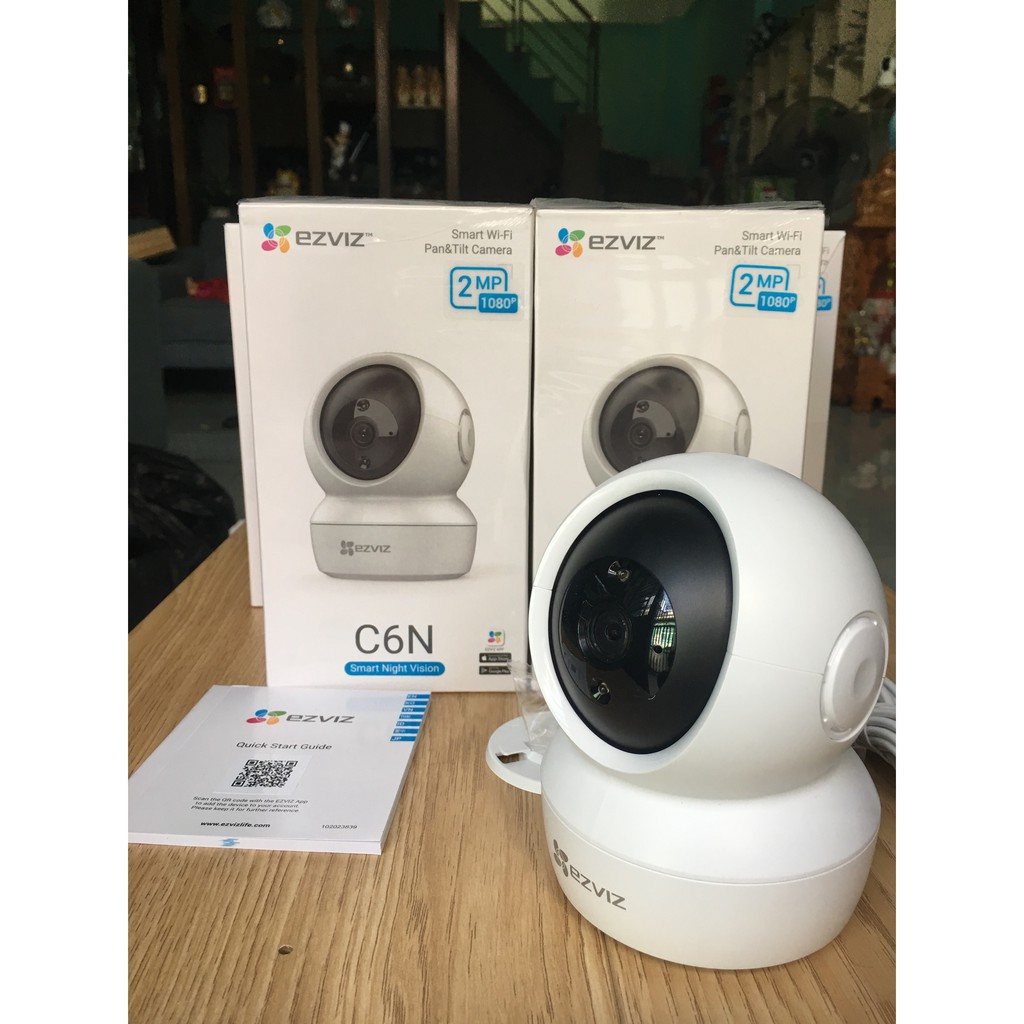 Camera IP Ezviz C6N 2M 1080P chính hãng kết nối Wifi + Lan mẫu mới 2020 . Tặng kèm thẻ nhớ 32G chính hãng FPT phân phối.