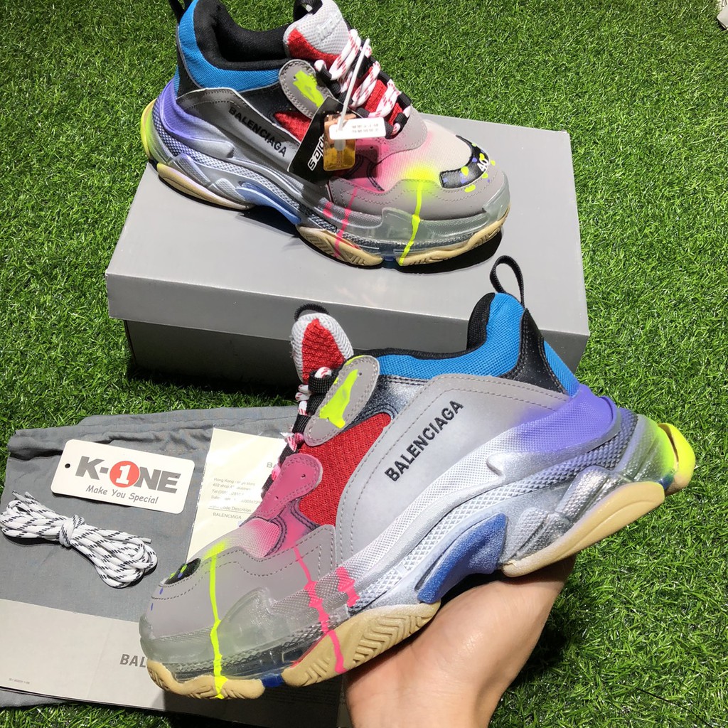 [FreeShip+Sỉ+CTV] Giày thể thao New Vảy Sơn Xanh Đỏ, full box, bill, phụ kiện