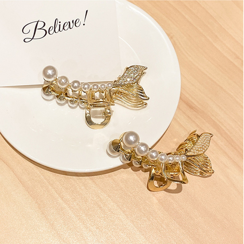 Kẹp tóc đính hạt ngọc trai kiểu dáng sang trọng cho nữ