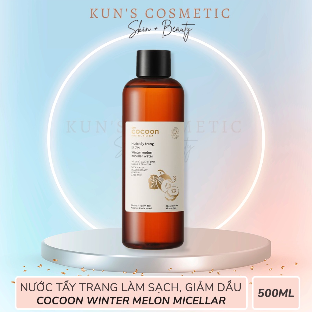 Nước Tẩy Trang Bí Đao Cocoon Winter Melon Micellar Water Làm Sạch & Giảm Dầu 500ml