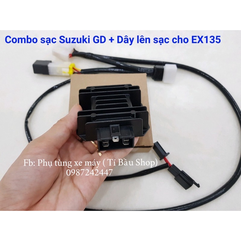 Combo sạc Suzuki HCE + Dây lên sạc chuyển điện bình EX135