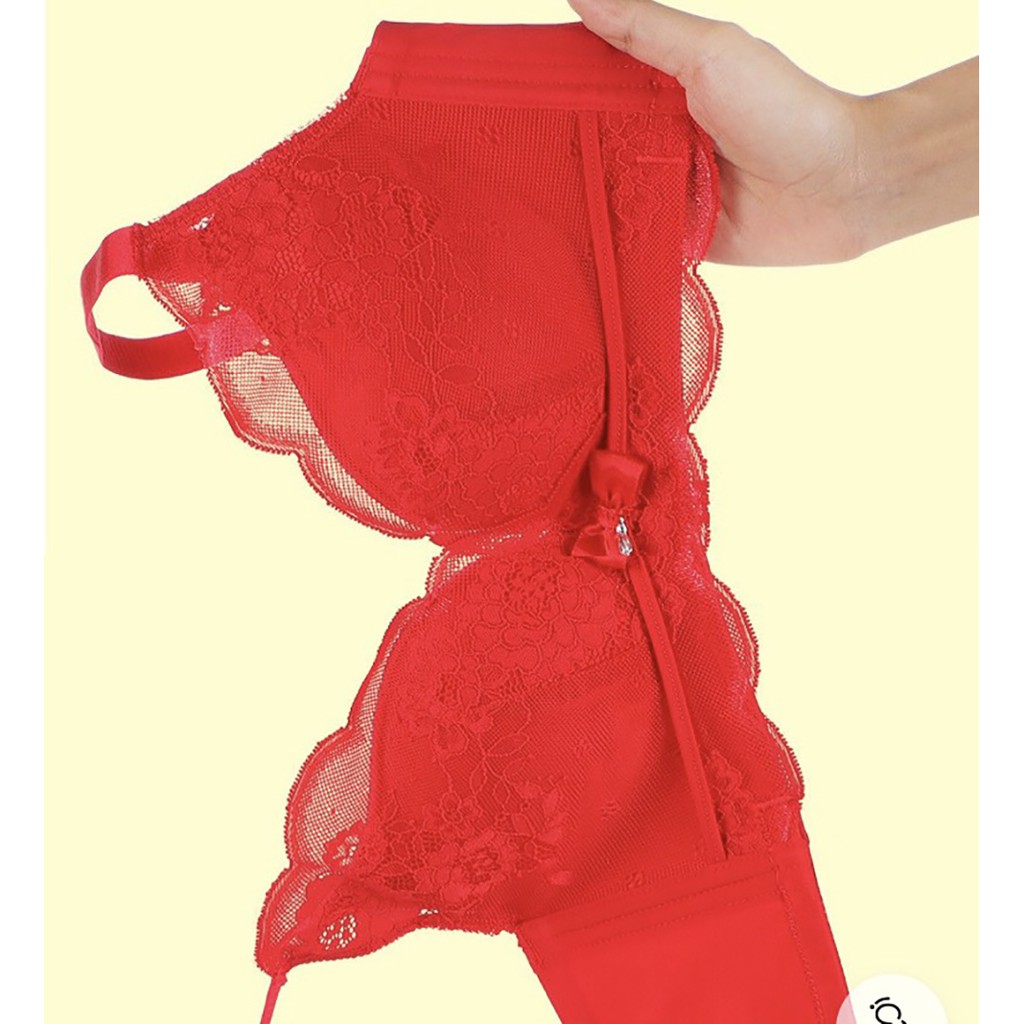 Bộ Lót Ren Nâng Ngực Không Gọng Đính Nơ Trước Ngực REN02 | BigBuy360 - bigbuy360.vn