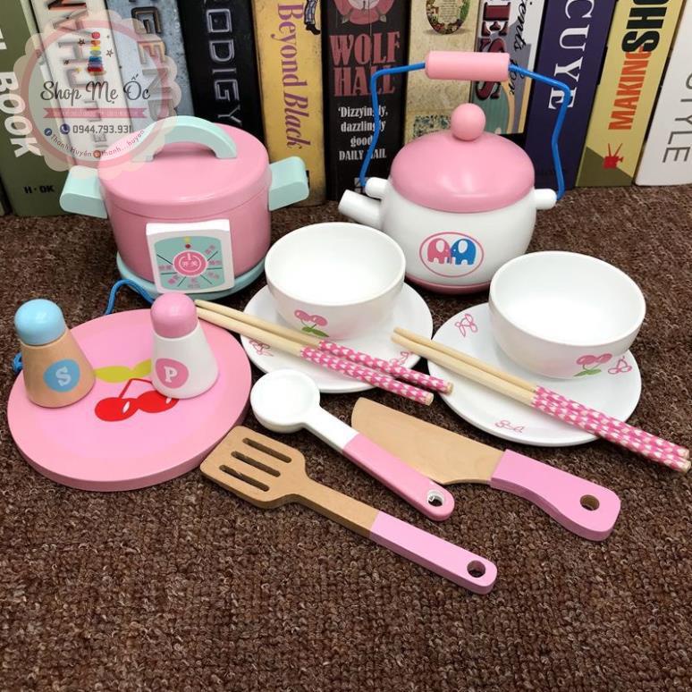 Đồ chơi gỗ _Set Nồi Bát Đũa cho bé