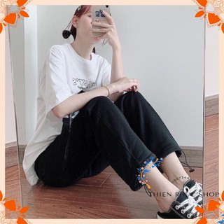 Quần kaki nam nữ có dây rút ở ống