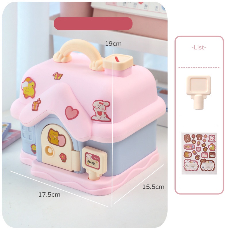 Hộp Đựng Tiền Tiết Kiệm Hình Ngôi Nhà Nhỏ Dễ Thương Cho Bé