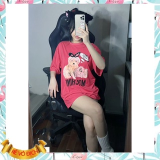 Áo Thun Form Rộng 💚 Ảnh Thật 💛  Unisex Moschino Hồng Chuẩn Quảng Châu