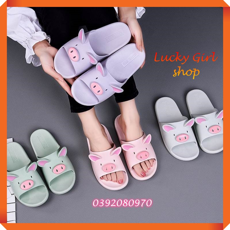 Dép Heo Kute Cao Su Đúc Dẻo Size 37-40 - Lucky Girl shop